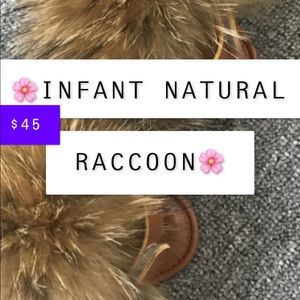INFANT LUXURY RACCOON FUR SLIPPER